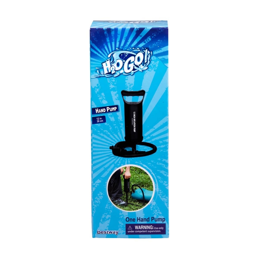*5/$20* NEW H2OGO! Air Inflation Hand Pump 12" Tall  3 Valve Adaptors